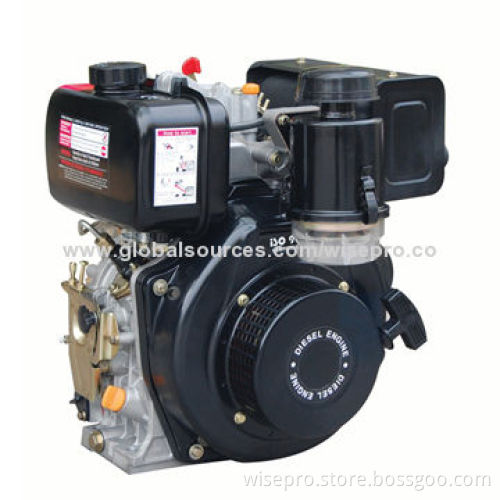 Single cylinder/vertical/8-stroke/air-cooled/diesel engine, compact in structure